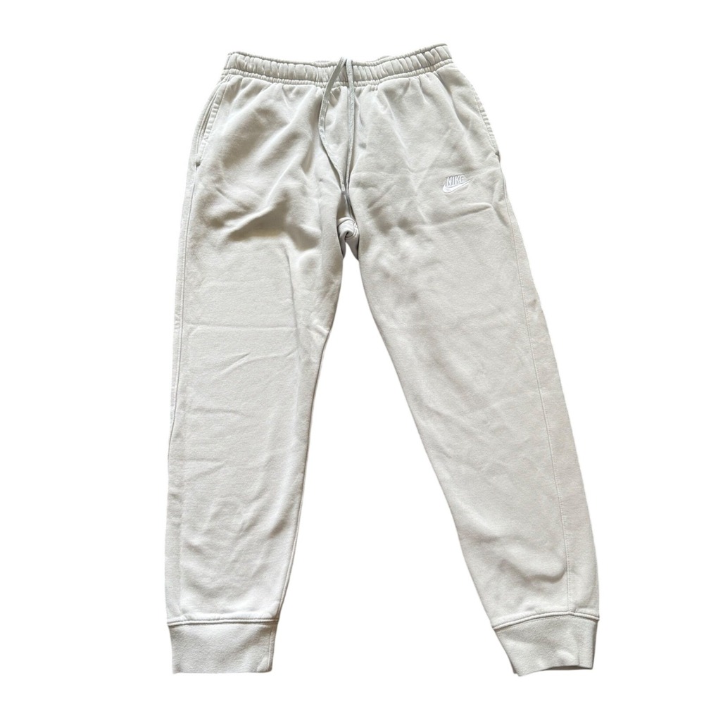 Nike Sportswear Club Fleece Joggers Mens Medium Oatmeal Beige Sweatpants